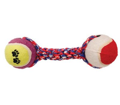 0050XJ Игрушка для собак "Веревка, 2 мяча", d65/200мм